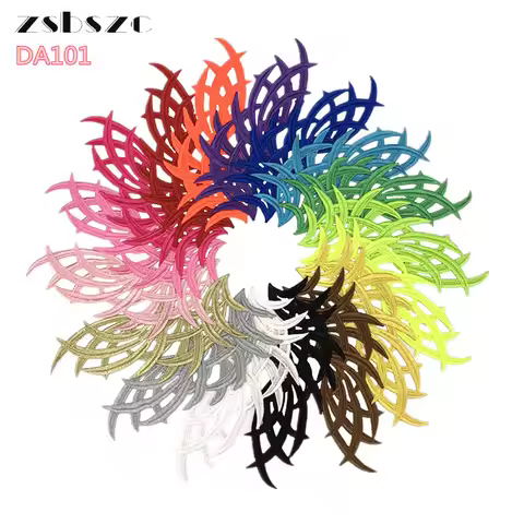 zsbszc 5 pairs Mirror LP-DA101 white Flower Floral Lace Fabric Sewing Trim Wedding Dress Applique La