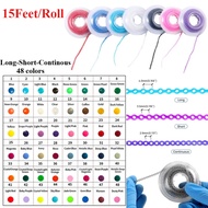 【Continuous/Short Type】15FT O ring closed colorful colors 15ft spool spool high quality Chain 4.57Me