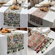 American retro 6-seater/8-seater table runner plant table runner coffee table cloth ZWN7