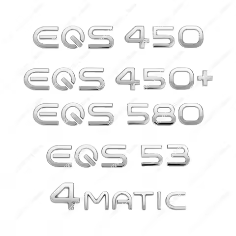 ABS Letters Numbers New Energy Car Emblem Decal for EQS Class V297 EQS53 EQS450 EQS580 4MATIC Sticke