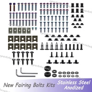 Stainless Steel Complete Fairing Bolt Kit Bodywork Windscreens Screws Set For Suzuki K1 K3 K4 K5 K6 
