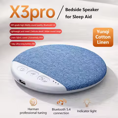Wireless Pillow Speaker Sleep Aid 360° Surround Sound Bluetooth 5.4 HiFi Stereo Sound Private Audio 