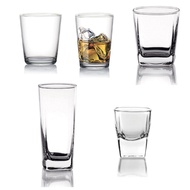 ((6pcs) Ocean Flat Bottom Glass Wine Spirit Whiskey Juice Glass Cup Whiskey Glass Cawan Kaca