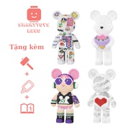 Lego Bearbrick 45cm, Bearbrick Headphone / Onepiece Colorful, Simple Assembly With User Manual, Hammer