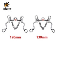 [KOZEEY] Western Style Horse Bit Copper Mouth Horse Chewing Horse Gag Bit 4" 5''Mouth 7"