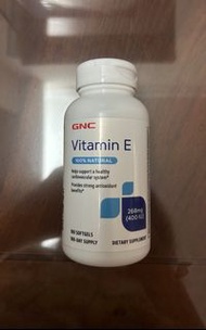 全新現貨 180粒 GNC Vitamin E 100% Natural 268mg (400 IU) 180 Softgels