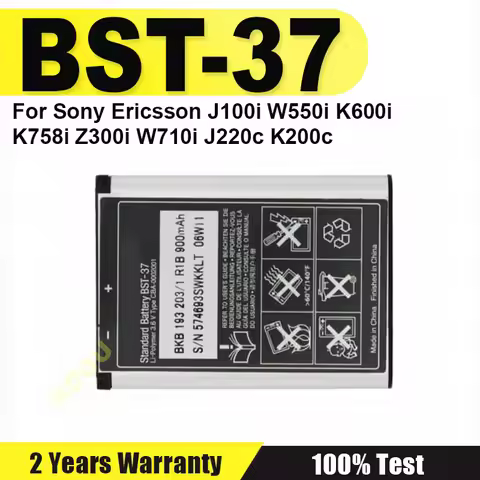 900mAh BST-37 Brand-New Battery For Sony Ericsson J100i W550i K600i K758i Z300i W710i J220c K200c