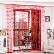 String Curtain Heart Room Divider Sheer String Curtain Wedding Valentine Home Decor