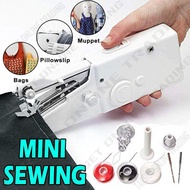 Portable Cordless Mini Hand Sewing Machine Handy Stitch Cross-Stitch / Mesin Jahit Tangan Mini