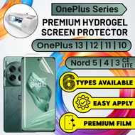 Hydrogel Screen Protector OnePlus 13 12 12R 11 10 10T / Nord 5 4 3 CE Lite Pro 5G | Clear Matte Anti