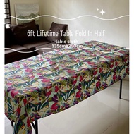 ♞,♘Table Cloth for 6ft Lifetime Table Fold in Half