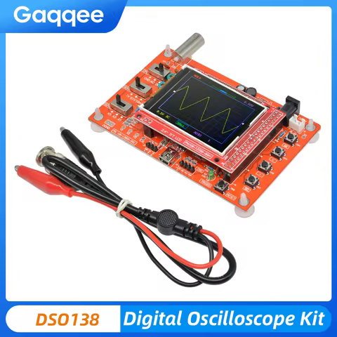 New DSO138 Digital Oscilloscope Kit with Compact Design 0-200KHz Long Lifespan Oscilloscope Board Fo