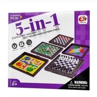 CHESS TOY FAMILY GAMES 5IN1 MAGNET SNAKES LADDER BOARD GAME