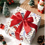 1 Roll + 43cm*500 Cm (17 Inches *16.4 Feet) + Christmas Fun Series Wrapping Paper + Light Baseball C