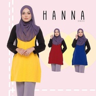 T-Shirt Muslimah Plus Size Baju Blause Wanita Baju Sukan Muslimah HANNA SERIES By Awanazstyle