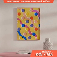 Wall Painting, Colorful Dots Geometric Wall Art, Colorful Big Polkadots Painting Printable Art, come