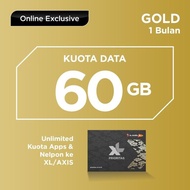 Kartu Perdana XL PRIORITAS Gold Unlimited FUP 60GB/bln