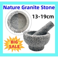 High Quality Mortar &amp; Pestle Granite Stone/ Lesung Batu/Lumbang Alu/Mash chili Natural Sto