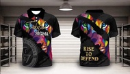 SPECIAL EDITION TRISKELION SIGMA-TAU GAMMA SIGMA RISE TO DEFEND 3D POLO SHIRT﻿‌‌