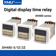 E.DH48S-S Digital Display 1Z 2Z Time Relay Cycle Time Controller Timer Switch 220v24v12v FO04