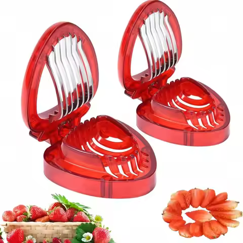 Strawberry Slicer Stainless Steel Sharp Blade Cutter Small Tool for Decorating Dessert Cups Cake Rac