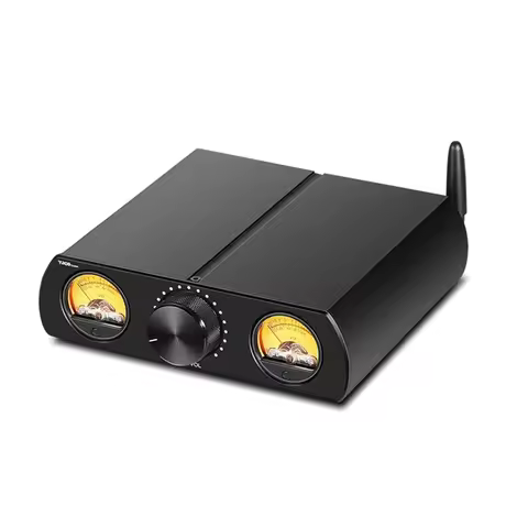 YJHiFi TPA3221 VU Meter Home Amplifier 2.0 Channel Power 105Wx2 Bluetooth QCC3034 APTX-HD Stereo Spe