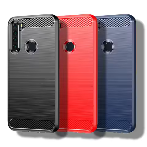 For Redmi Note 8 2021 Case For Redmi Note 8 8T Cover 6.3 inch Carbon Fiber Shockproof Silicone Bumpe