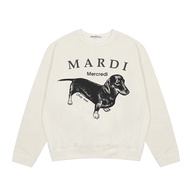 【New】Mardi dachshund เสื้อกันหนาวพิมพ์ลายตัวอักษรหลวมสไตล์เกาหลี