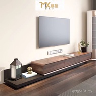 Living Room Small Apartment with Retractable TV Coffee Table Ground Stretching Combination Simple Ca