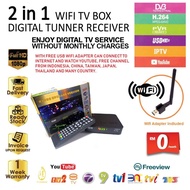 (WIFI youtube version) Digital TV Receiver USB Media Player Decoder AV Cable