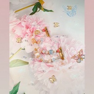 訂製apple watch 錶帶 心花綻放 紫鋰輝紅紋晶月光石 水晶