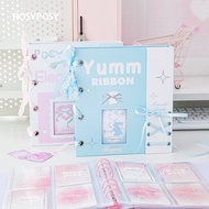 Rosy Posy Soft Ribbon Ballet File (File + Insert + Insert.) A6 6 Rings Card Collectible Storage (AG)