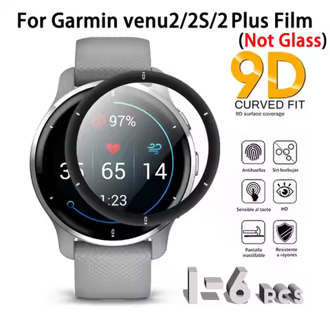Protective Film For Garmin Venu2/2s/2Plus Curved Soft Edge Clear Cover Full Coverage Anti-scratch Sc