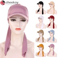 CHEEKOY Muslim Hijab Fashion Soft Sunscreen Turban Hat