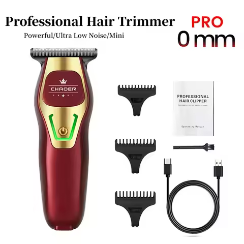 CHAOER Powerful Professional Hair Trimmer Men 0 MM T Blade Electric Clipper Rechargeable Barber Hair