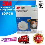 [ORIGINAL] 3M 8511 N95 Particulate Respirator -1 Box(10Pcs) Cool Flow Exhalation 3M N95 口罩 Dust Safe
