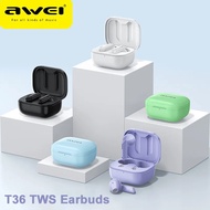 【COOL】 Awei T36 Tws Bluetooth 5.3 Earphones Wireless Bluetooth Headset In-Ear Gaming Headphones Mini Sports Earbuds With Microphone