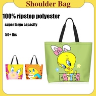 Tweety Bird  Foldable Minimalist Shopping Shoulder Bag, Lightweight  canvas Large Capacity Bag, Reus