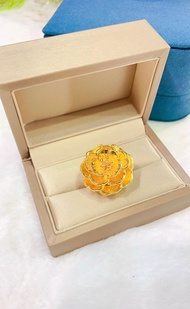 Nhẫn hoa mai 3 tầng mạ vàng 24k cao cấp ( nhẫn có khắc kí hiệu 9999 )