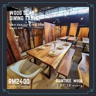 MEJA MAKAN KAYU BALAK DINING TABLE WOOD SLAB