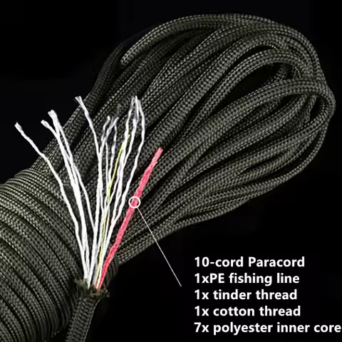 Noble Eagle 25FT 7.5M 550 10-core paracord 4mm outdoor Camping Survival tool PE fire rope fishing co