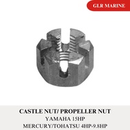 YAMAHA PROPELLER CASTLE NUT 15HP TOHATSU MERCURY 4HP 5HP 6HP 8HP 15HP 18HP 369-6412-0 90171-10M01