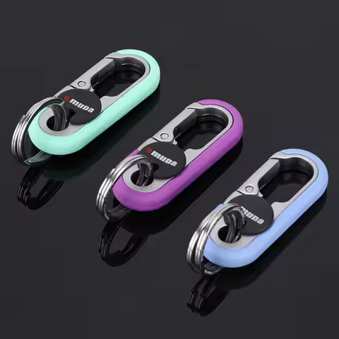 Omuda Heavy Duty Metal Keychain - Car Key Ring for Men Women, Anti-Loss Auto Accessories