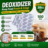 100pcs Food Grade Oxygen Absorber Deoxidizer 30cc 50cc 100cc Freshness Pack Cookies Mooncake Vacuum