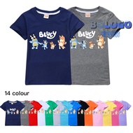 Bluey bluey Children's Clothing bluey Miaomiao Dog Summer Casual Top Boys Girls Children's Clothing 