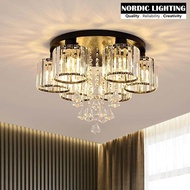 Nordic Lighting Modern Crystal Chandelier Ceiling Light For Living Room Bedroom Home Decor Indoor Ceiling Lamp (609)