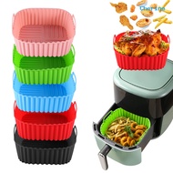 [HB] Silicone Air Fryer Basket Tray Square Reusable Silicone Pot for 7QT Air Fryer BPA-Free Steamer 