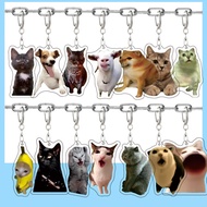 Cat meme Merchandise Funny Abstract Cute Funny Funny Emoticon Bag School Bag Decoration Acrylic Keyc