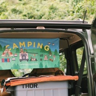 Puu 插畫吸水長條毛巾 露營 登山 JIMNY 山系