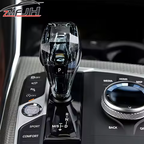 3 Pieces Set For BMW Gear Shift Knob Lever For BMW 1 2 3 4 X5 X6 X7 G14 G15 G16 G20 G21 Crystal Shif